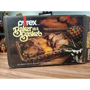 BOX ONLY Vintage Pyrex Baker in a Basket  2330